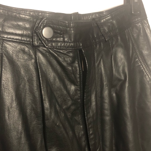 VINTAGE REAL LEATHER PANTS - Picture 4 of 8